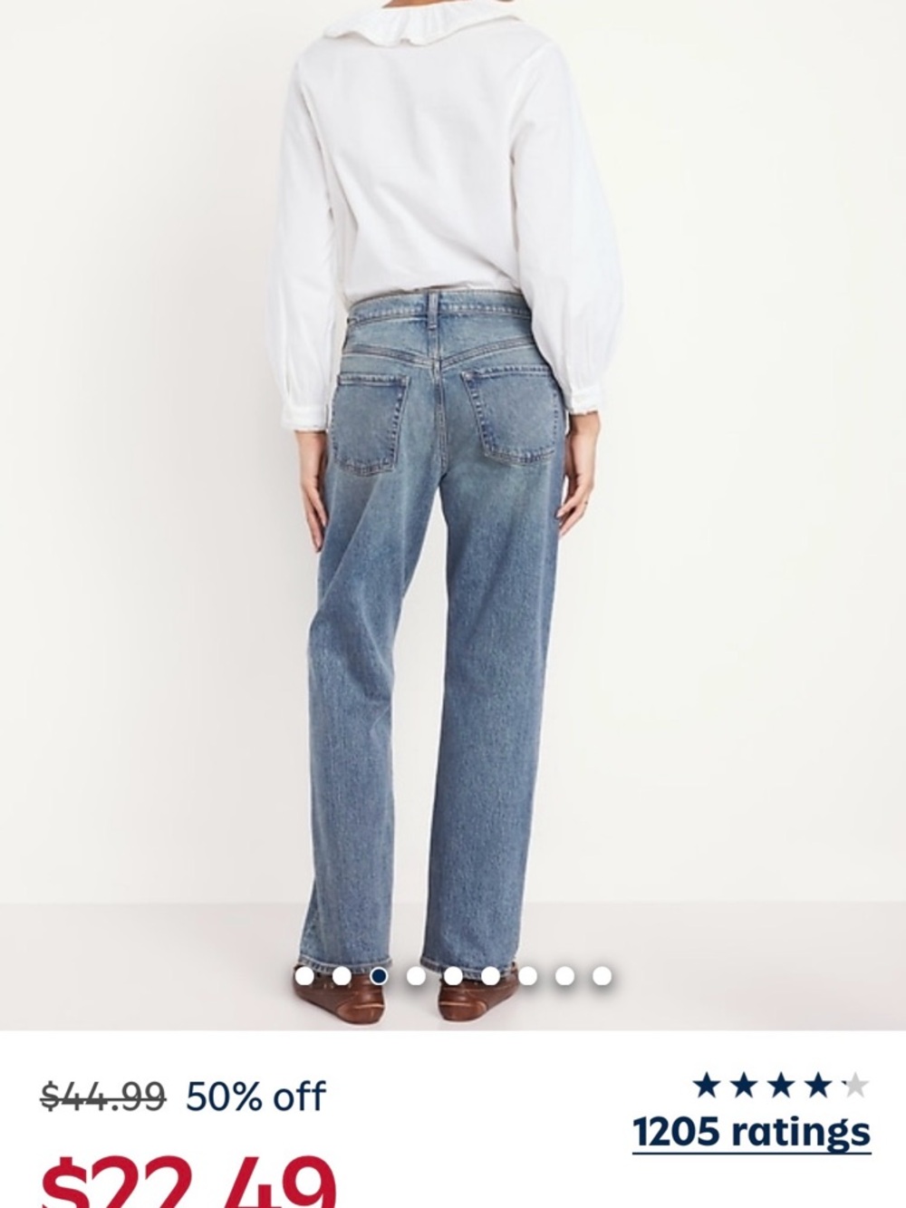 Old navy mid-rise slouchy jean medium wash size 2 petite no longer available - Picture 3 of 13